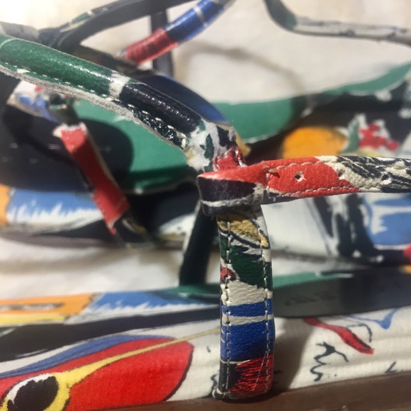 J. Crew T-strap sandals in postcard print 12 - Picture 5 of 8